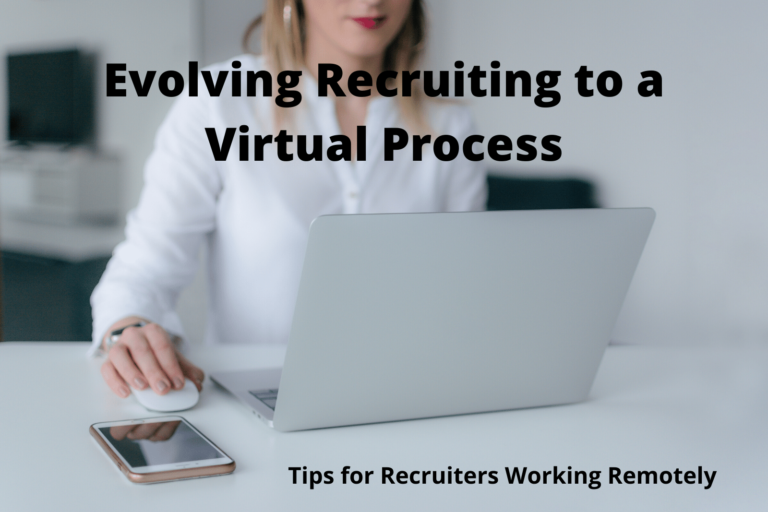 Working on computer from home evolving recruiting to a virtual process